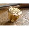 Chevalière or ronde pièce de 2.5 Dollars tête d'indien avec douille