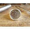 Chevalière argent massive ronde pièce de 1 Franc Napoléon III 