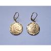 Boucles d'oreilles porte-pièce avec 10 Francs Napoléon