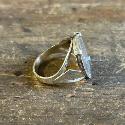 Bague pièce argent plume 50 Centimes Semeuse