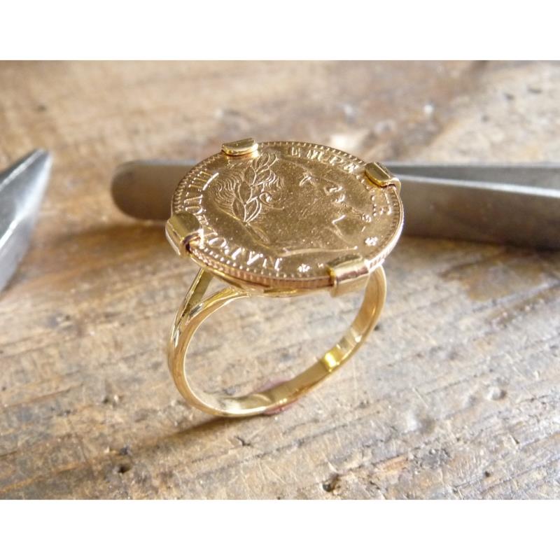 Bague Avec Piece En Or