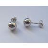 Boucles d'oreilles boule or blanc 18 KT (Diamètre 5.6 mm)