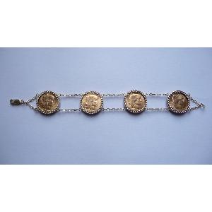 Bracelet or porte-pièce 20 Francs or Marianne