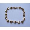 Bracelet or 18 KT Grain de café - Largeur 6 mm