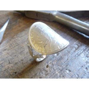 Bague pièce argent 1 Franc 