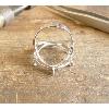 Monture bague pièce argent plume 6 griffes pour 20 Francs or