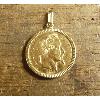 Pendentif or porte-pice cisel 20 Francs or Napolon III