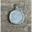 Pendentif argent 1 Franc griffes