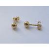 Boucles d'oreilles boule or jaune 18 KT (Diamtre 3.8 mm)