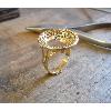 Monture bague pice or 18 KT plate avec palmes pour 10 Francs or