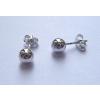 Boucles d'oreilles boule or blanc 18 KT (Diamtre 4.8 mm)