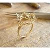 Monture bague pice or 18KT corbeille 6 griffes pour 10 Francs or