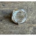 Bague pièce argent  plume 1 Franc Semeuse
