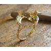 Monture bague pice or 18 KT panier arabesque 4 griffes pour 10 Francs or