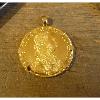 Pendentif or porte-pice 6 griffes avec 4 Ducats or