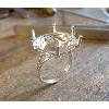 Monture bague pice argent panier arabesque 6 griffes pour 10 Francs or