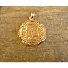 Pendentif or porte-pice 4 griffes fil carr avec 20 Francs or Marianne