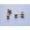 Boucles d'oreilles boule or jaune 18 KT (Diamètre 2.8 mm)