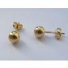 Boucles d'oreilles boule or jaune 18 KT (Diamtre 4.8 mm)