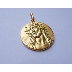 Médaille tête Christ en or 9 KT